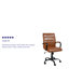 Mid-Back Executive Swivel Office Chair with Metal Frame and Arms-696376120
