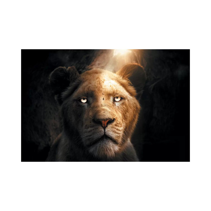 The Lion In The Cave by Zenja Gammer - Print on Canvas, 66.04 cm H x 45.72 cm W x 1.91 cm D, Wrapped Canvas