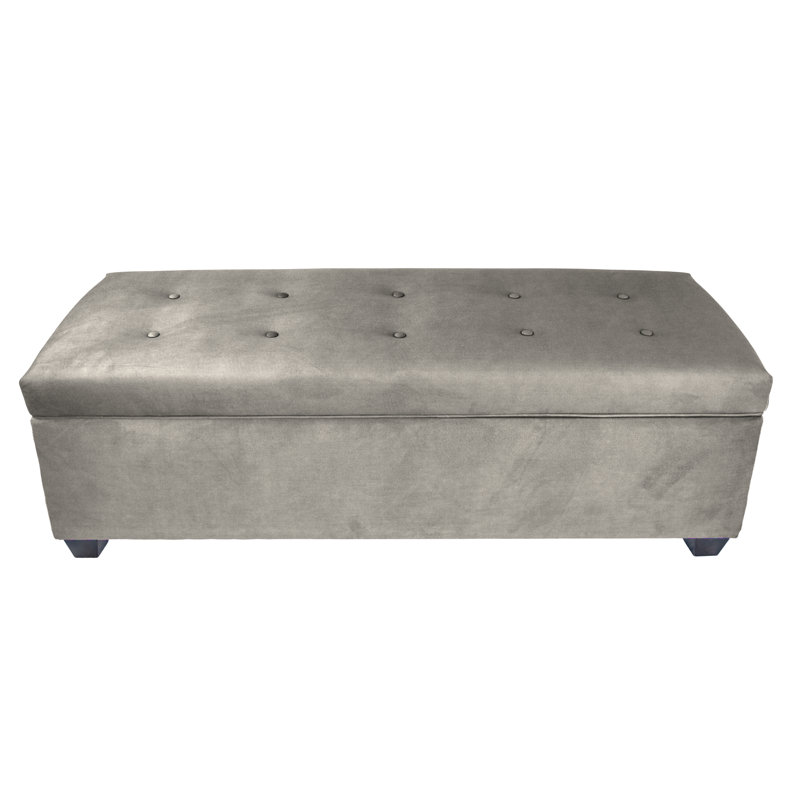 Heaney 18 Pair Shoe Storage Bench, Platinum