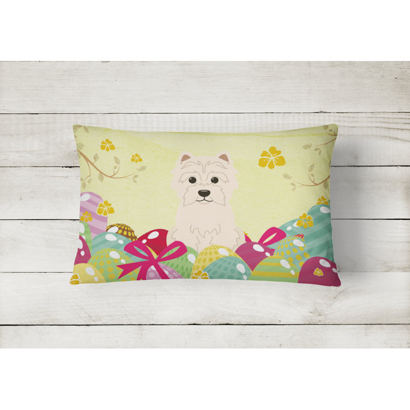 Easter Eggs Outdoor Throw Pillow
