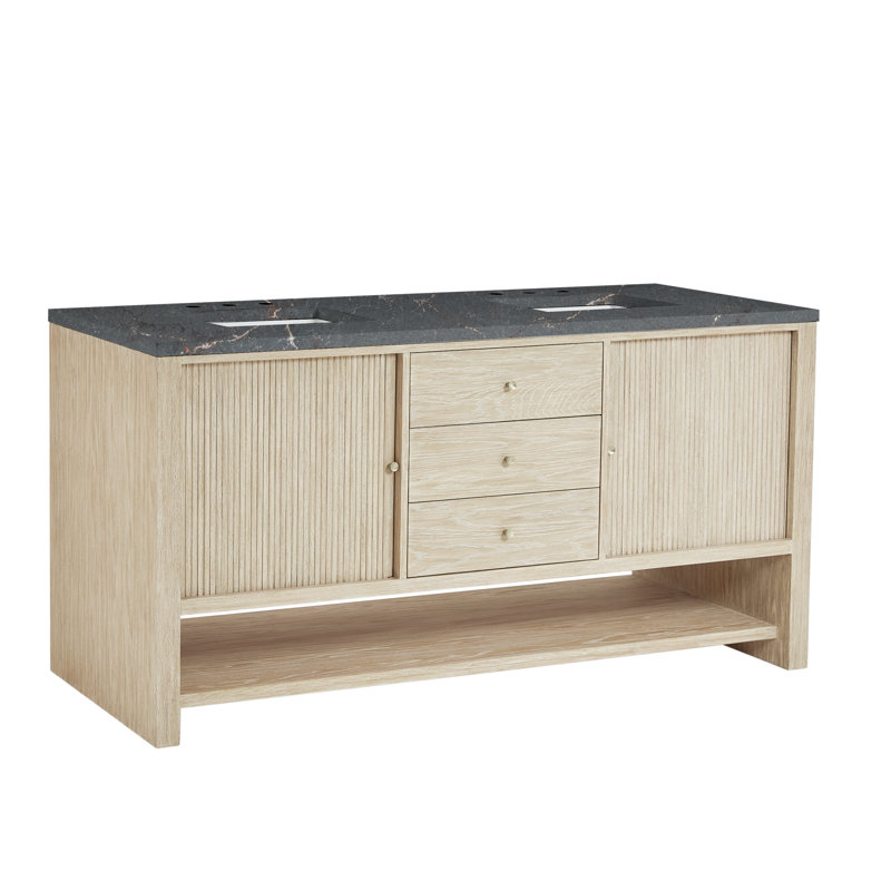 Marigot 72'' W Double Vanity, Parisian Blue, 8" Widespread