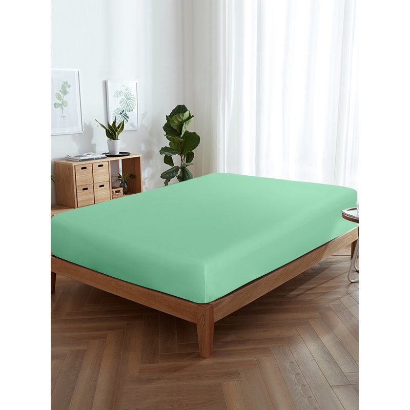 Microfiber Fitted Sheet, California King, Sea Green