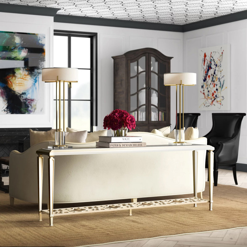 Caracole Classic 77'' W Glass Console Table