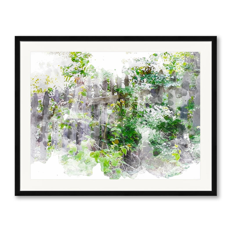 Fence 2618 Print by Chamira Young, 24" H x 30" W, Black Framed Paper