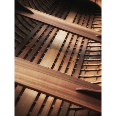 Intérieur de bateau en bois - reproduction sur toile tendue