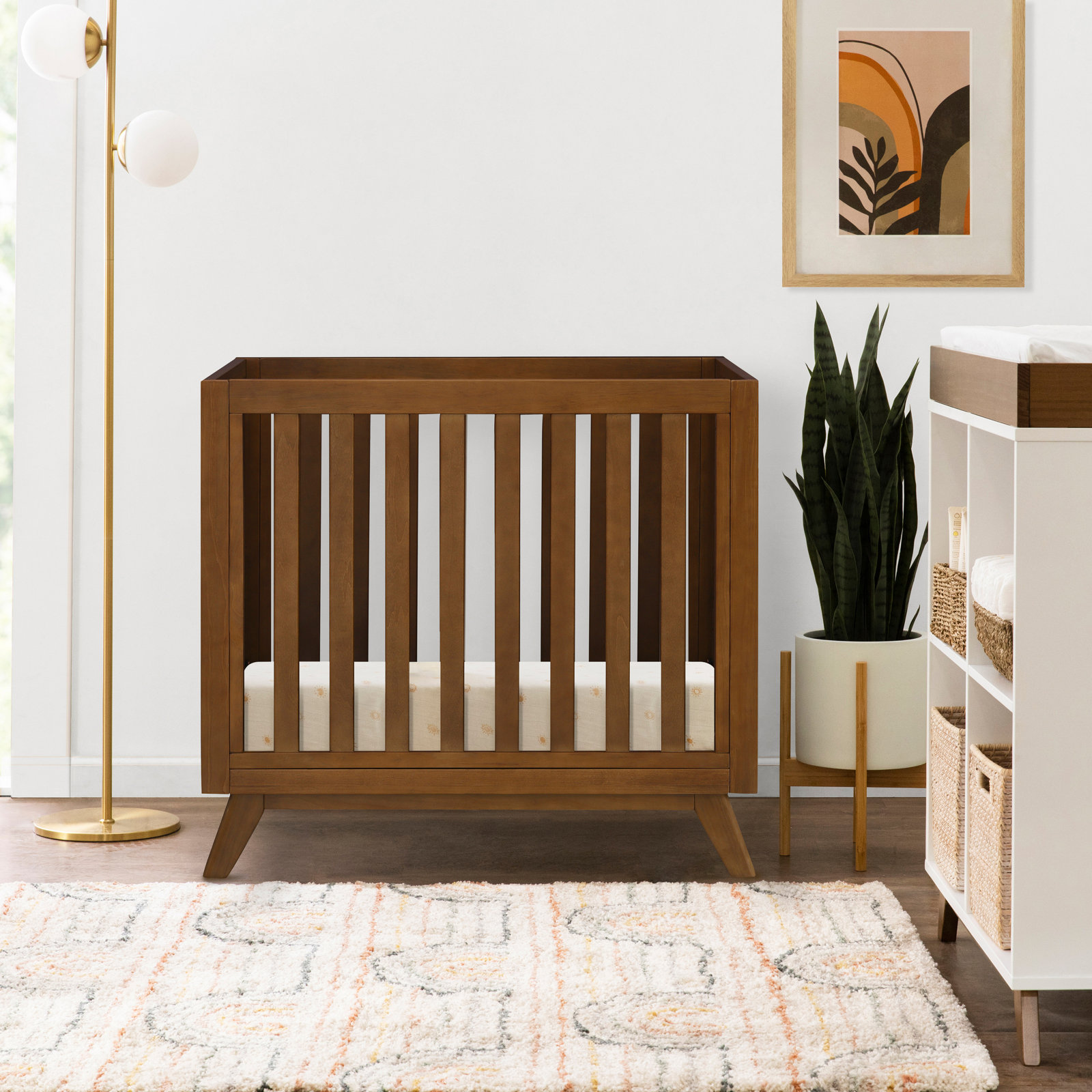 Otto 3-in-1 Convertible Crib, Walnut