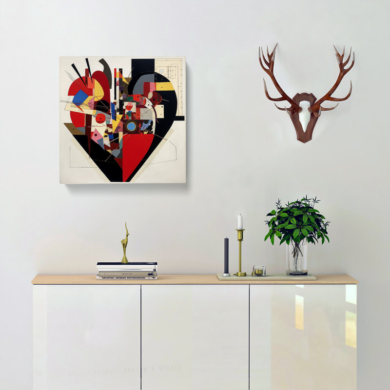 Anatomical Heart Suprematism No.1 - No Frame Print, 50cm H x 50cm W x 3cm D