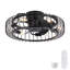 Ventilateur de plafond noir à profil bas 20 po avec luminaire standard E12 Trevina, ampoule non incluse