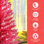 Arbre de Noël rouge de 4 pi avec 50 lumières UL et 122 pointes en PVC - Arbre de Noël artificiel pré-éclairé pour la décoration d'intérieur