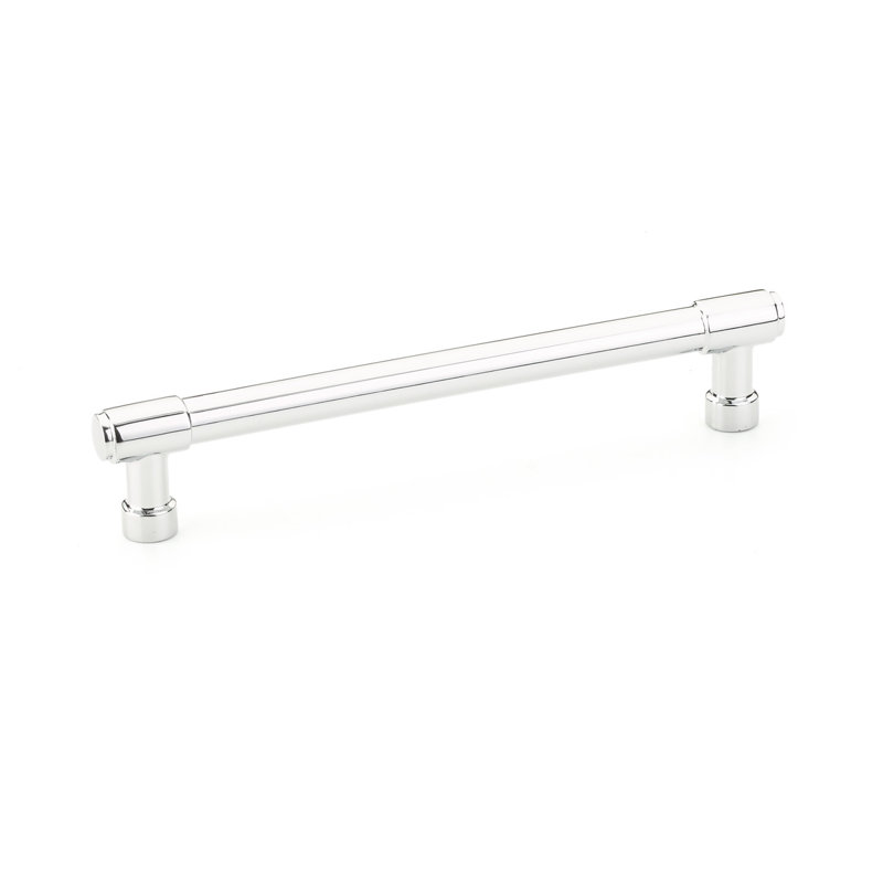 Emtek Jasper Bar Cabinet Pull, Polished Chrome, 6" Center to Center