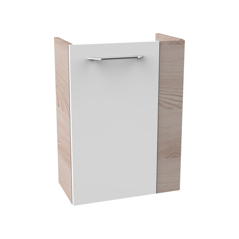 Bathroom Furniture Suite, Light Wood/White/Grey