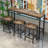 Dining Table Set With 3 Dining Stools