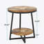 Table d'appoint, table de bout rustique, table de bout ronde pour le salon