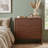 Modern 3 Drawers Dresser for Bedroom, Dressers & Chest of Drawers, Storage Cabinet Wavy Pattern Modern Bedside Cupboard Dressing Table For Bedroom Living Room Hallway Walnut-1076473483