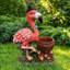 Pot de fleurs flamant rose sculpté pour jardin extérieur - Statue de jardin unique, élément de décoration charmant et accueillant, durable et polyvalent