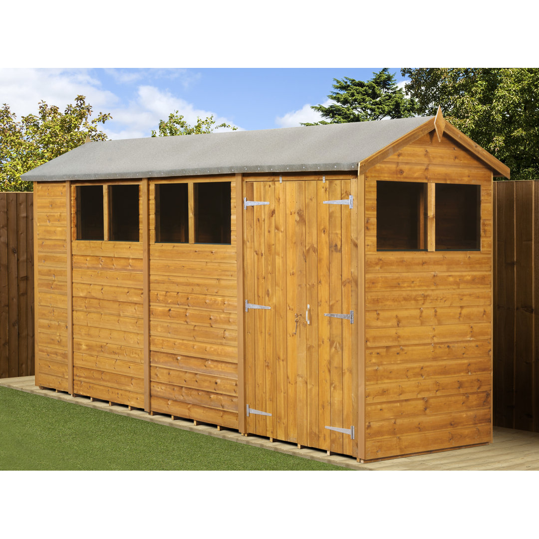 Modular Apex Garden Shed With Windows Double Door