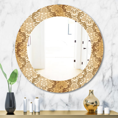 Motif damassé - Miroir Mid-Century