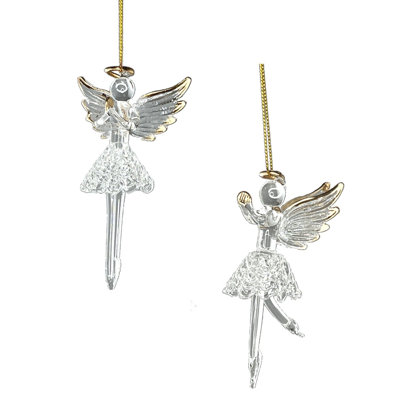 Ensemble de 2 décorations d'anges dansant de style assorti