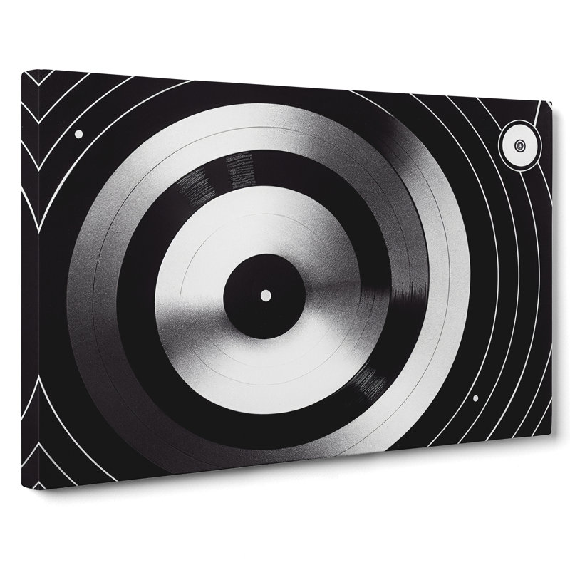 Expressive Vinyl Record Art - Wrapped Canvas Print, 35cm H x 50cm W x 3cm D
