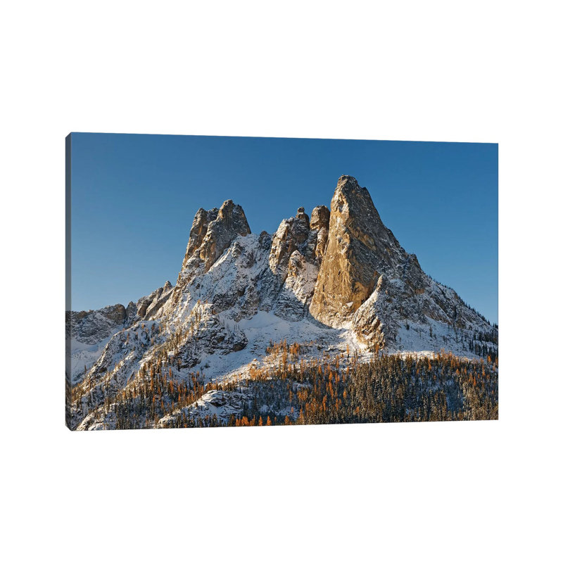 USA, Washington State. Liberty Bell Mountain in winter sunrise. 1 Piece Wrapped Canvas Wall Art