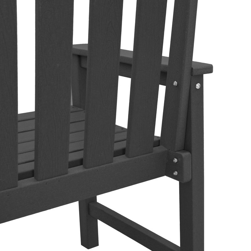 Chaise de jardin vidaXL 4 pièces en polyéthylène noir 65,5 x 59 x 88 cm