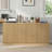 62.8" Wide Storage Cabinet Credenza with 4 Fluted Doors Sideboard, Contemporary Natural-1447556535