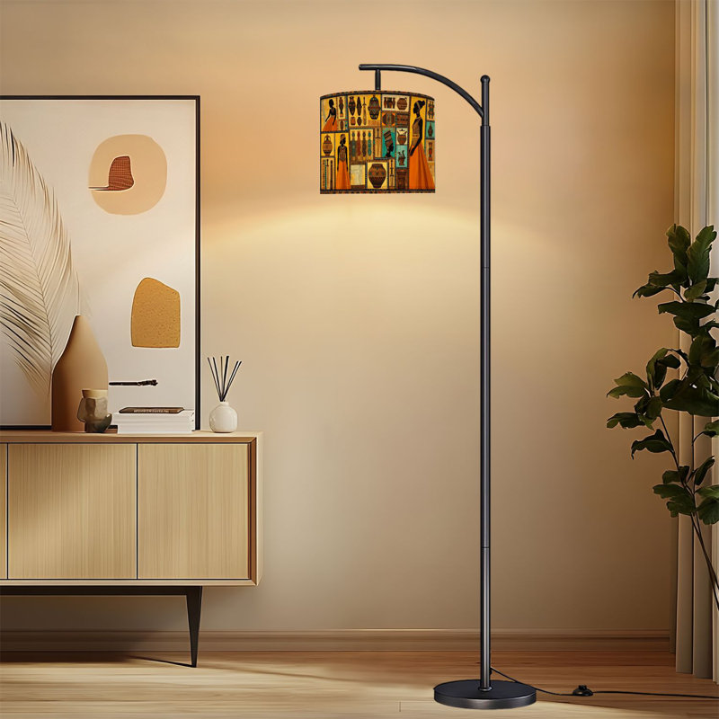 Lampe sur pied avec abat-jour réglable Arc