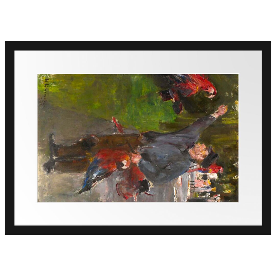 Gerahmter Kunstdruck Parrot Man von Max Liebermann