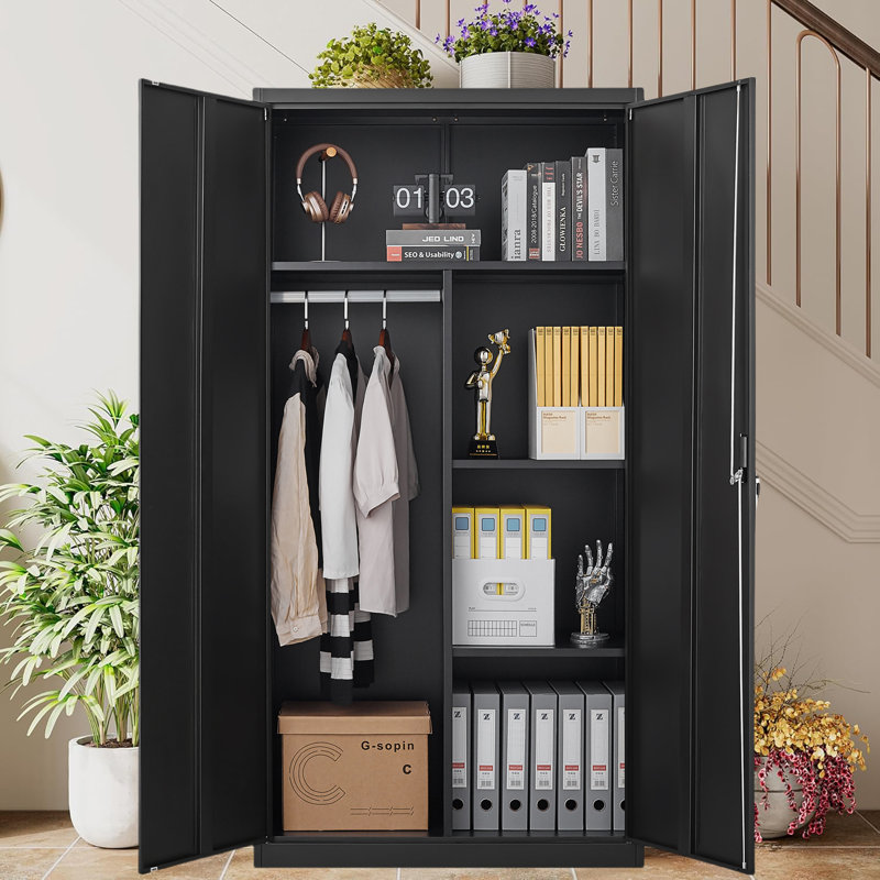 Armoire de rangement pour vêtements, Noir