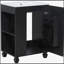 Meuble-lavabo 24 po avec lavabo, tablette d'armoire, rangement latéral ouvert, bois massif, fermeture en douceur-976545873