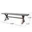Banc en aluminium, gris foncé - Structure de banc de salle à manger moderne pour l'extérieur
