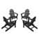 4-Piece Classic Folding Adirondack Conversation Set