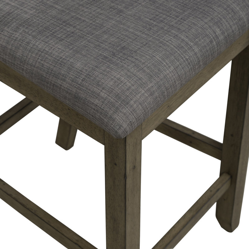 Slat Back Uph Counter Chair (rta), Brown