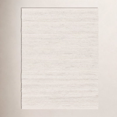 Zekia Ivory Hand-Woven Wool Rug