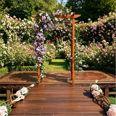 Jardin treillis arche de jardin, treillis arche de tonnelle en bois, treillis arche de mariage