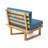 MIRABELLE CORNER CHAIR + COFFEE TABLE, TEAL