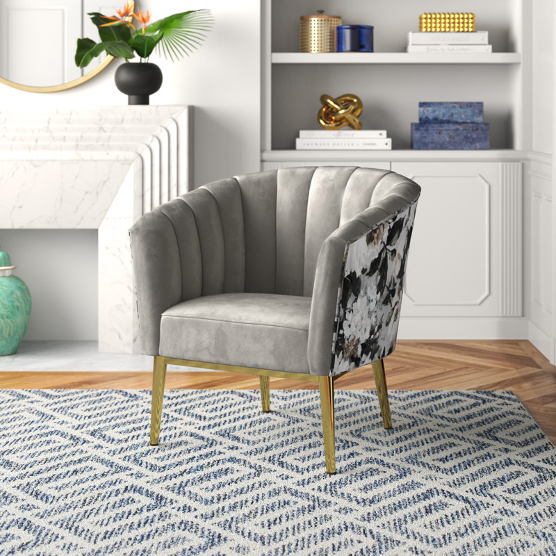 Lyli Upholstered Accent Chair, Gray