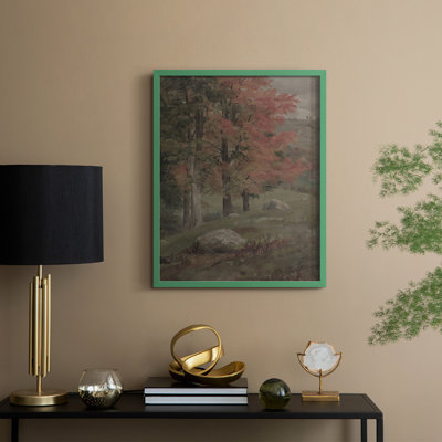 «Vintage Landscape Cxxix», reproduction encadrée - bois massif