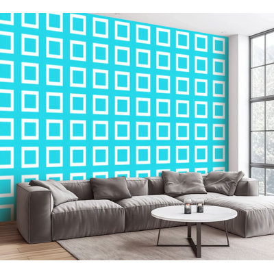 Wall Mural Peel and Stick Wallpaper Retro 1960s Mid Century Modern Repeating Vintage 60s Seamless Backdrop Self-Adhesive Removable Contact Paper Wall Decor for Living Room Bedroom 100"H x 144"W