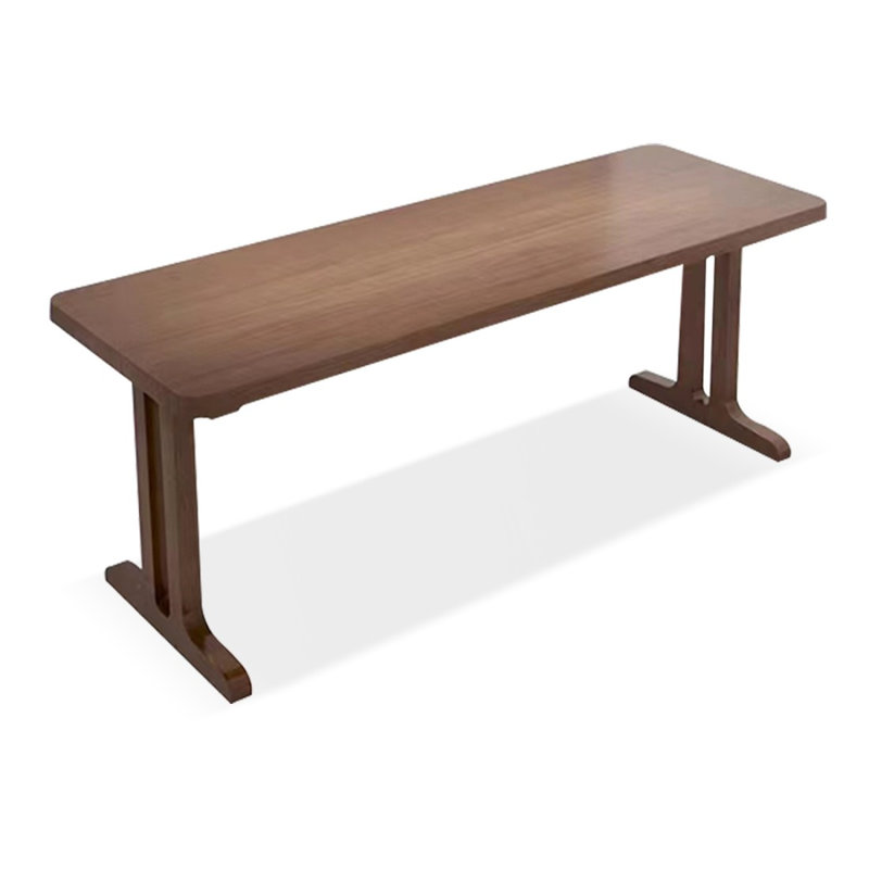 Bureau d'écriture rectangulaire en bois massif brun noisette, 29.53" H x 78.74" W x 23.62" D