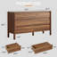 Commode 7 tiroirs l 51,1 po, commode en bois pour chambre à coucher, salon, noyer-2100993837