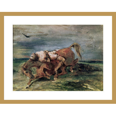 «Mazeppa» par Eugène Delacroix, impression giclée sur cadre
