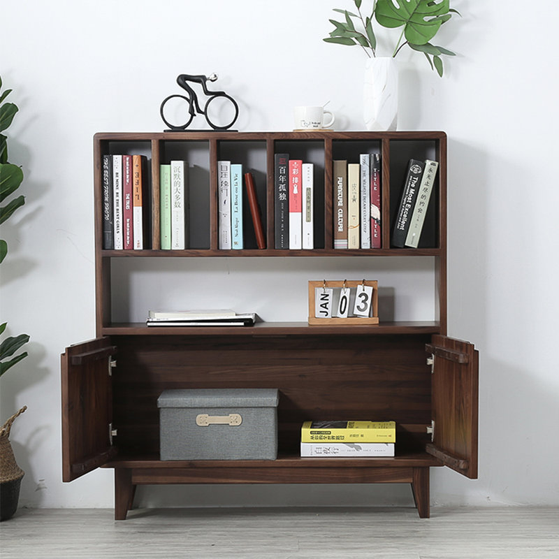Petite bibliothèque de style nordique en bois massif pur