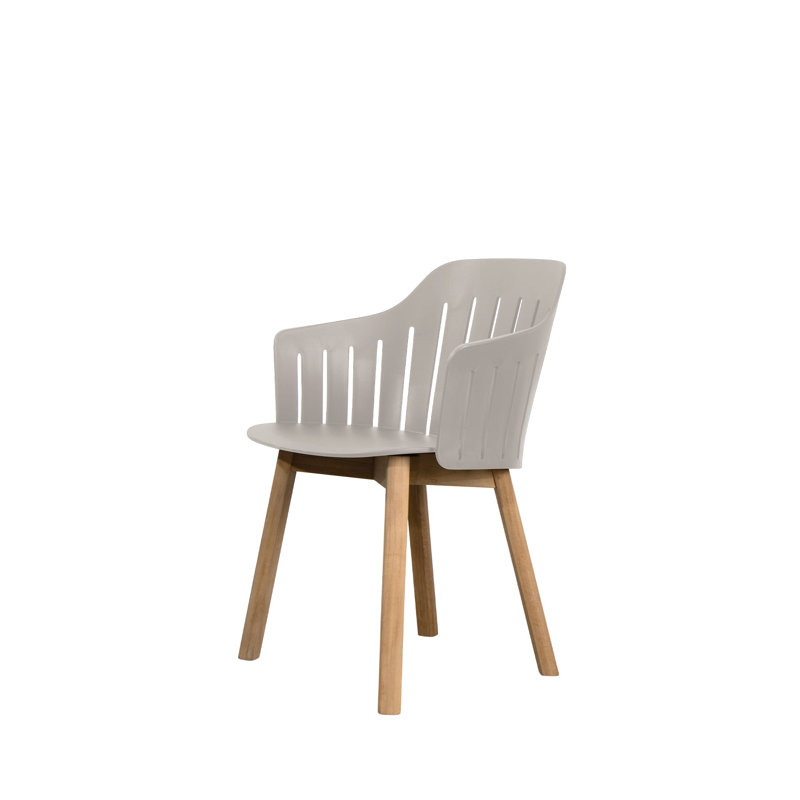 Choice Chair Outdoor and Four Teak Legs Base with Upholstery Cover Set (Four Cane-line Natté Seat-Back Cover)