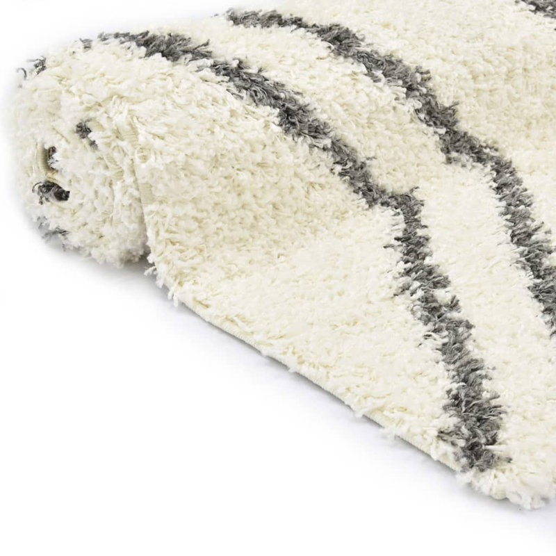 Abana Geometric Shag Area Rug, Rectangle 140cm x 200cm