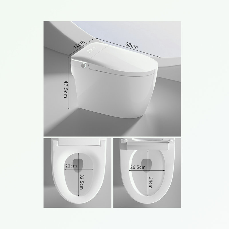 Toilettes intelligentes avec siège chauffant pour bidet, sécheuse et eau chaude
