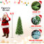 Arbre de Noël de 9 pi avec un design mince, 2152 branches Pe +, structure articulée à installation rapide et support en métal pour les petits espaces de vie Espaces de bureau très serrés