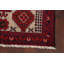 Tapis rouge en laine noué à la main de conception unique 3 pi 5 po x 6 pi 1 po Trey