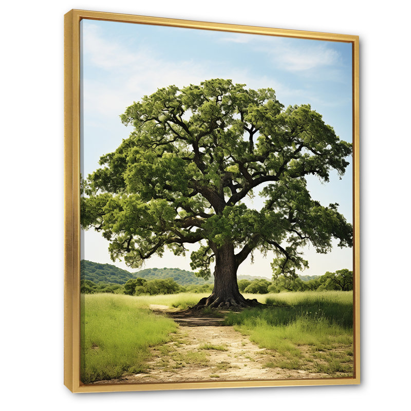 Paysage avec des impressions sur toile, H 40 po x l 30 po x P 1,5 po, Cadre flottant doré