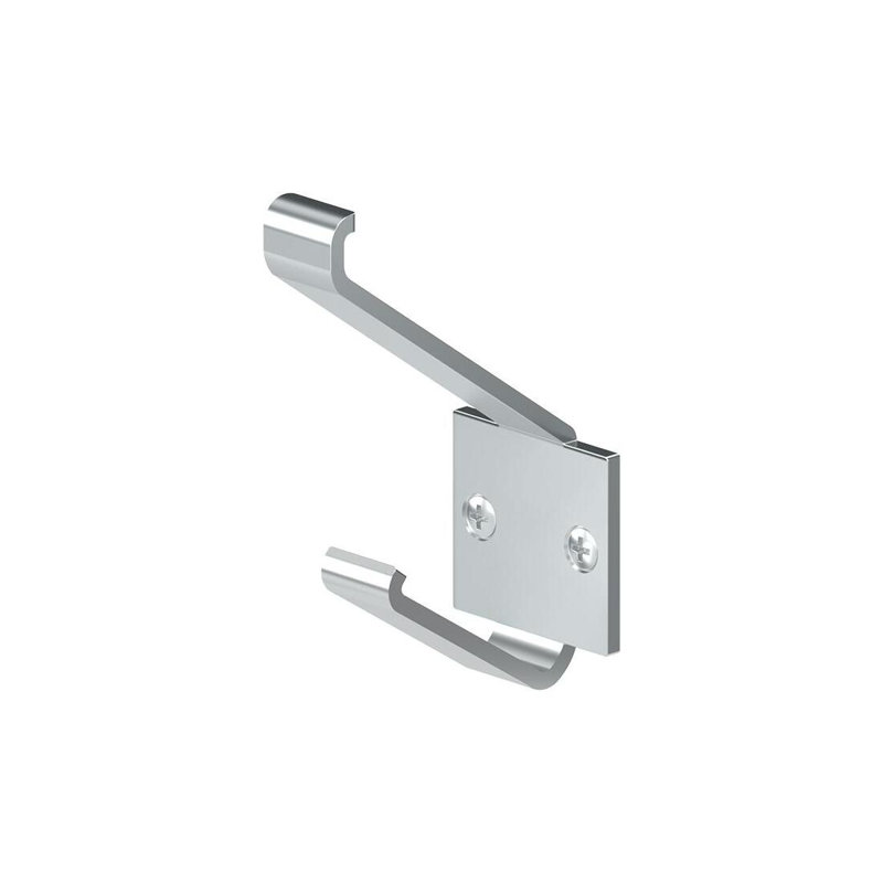 E24CF0C7B84D42AAB39A86AB8A4BCEA2 Crochet moderne, saillie 2-1 / 4 po en chrome poli, Chrome poli